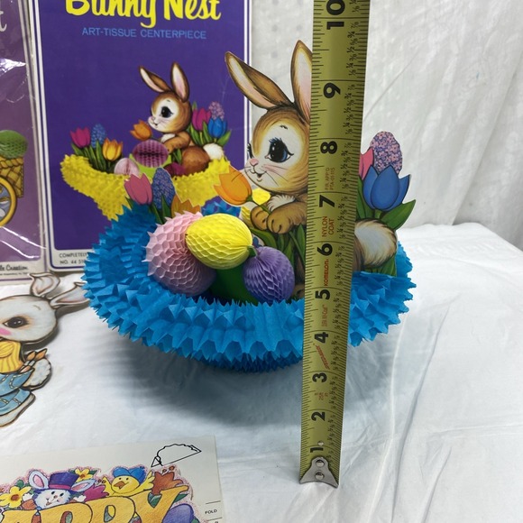 Vtg Easter Honeycomb Decor Beistle Cleo 1980s 1990s Bunnies Eggs - Picture 5 of 16